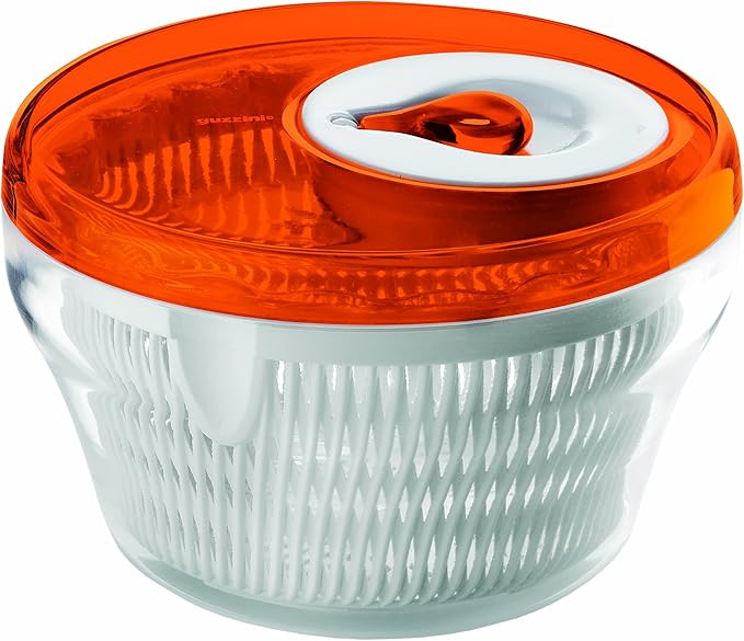 Guzzini Latina 11-Inch D Salad Spinner, Orange