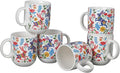 Servo Best Handmade Ceramic Coffee Mugs Set Of 6, 8 Oz Mug with Handle for Hot Beverages, Porcelain Cups for Latte, Hot Tea, Cappuccino, Milk, Cocoa, Microwave & Dishwasher Safe, Gift for Housewarming