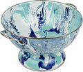 Golden Rabbit Enamelware Large Colander, 5 quart, Lagoon