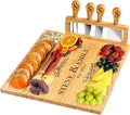RoyalHouse Personalized Charcuterie Board, Custom Bamboo Engraved Cheese Board, Customized Gifts, Bridal Shower Gifts, Perfect for Personalized Wedding and Christmas Gift