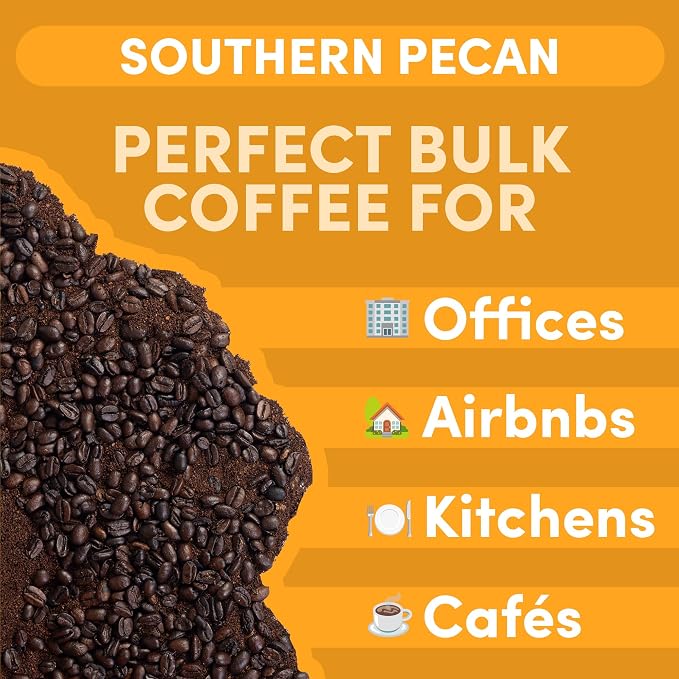 Sarasota Coffee Whole Bean Southern Texas Butter Pecan | Medium Roast Gourmet Flavored Coffee Beans | Low Acid, Mold Free, Specialty Grade Bulk Beans | 5lb (80 oz)