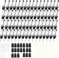 80 Pack Stainless Steel Bottle Pourers Tapered Liquor Pourers with Rubber Dust Caps Tapered Pour Spouts for Liquor Bottles Vinegar Bottle Dispenser for Wine Oil Beer Drink Water Bar Supplies