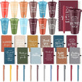 Shellwei 36 Pcs Employee Appreciation Gifts Bulk 24 oz Thank You Tumbler with Lid and Straw Mini Spiral Notebooks and Pens Appreciation Gifts for Team Employee Coworkers Teacher (You Are)