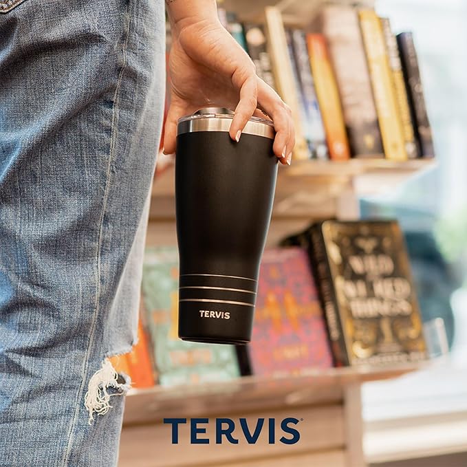 Tervis Traveler® Stainless Steel 30oz Traveler™ with Slider Lid | Inkreel - Sunrise Kaleidoscope | Double-Wall Vacuum Insulated Travel Cup, Keeps Drinks Hot or Cold