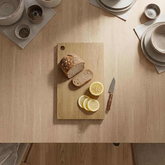 Mini Cutting Board for Small Food Prep – 11.8 x 7.3" Glue-Free One-Piece Solid Bamboo, Lightweight & Easy One-Hand Use, Perfect for Chopping Garlic, Ginger, Herbs & Serving Bread, Cheese, Charcuterie