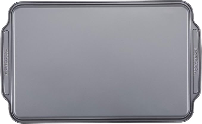 Farberware Nonstick Bakeware Set Includes Baking Cake Pans and Cookie Sheets, 4 Piece, Gray