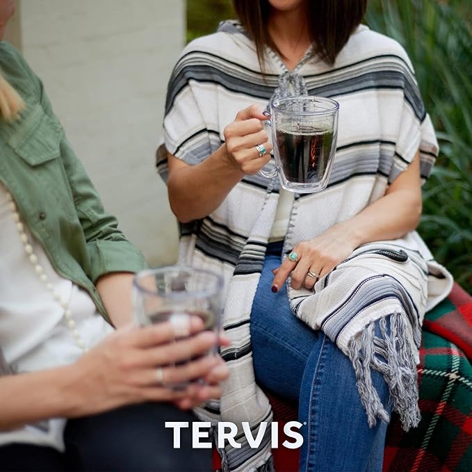 Tervis Clear & Colorful Tabletop Made in USA Double Walled Insulated Tumbler Travel Cup Keeps Drinks Cold & Hot, 16oz Mug, Blue Moon