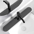 Diatomite Sink Splash Guard - DryingNeat Kitchen Faucet Mat, Instant Dry Water Absorbing Stone Tray for Sink, Durable Black Protector for Kitchen Bathroom Counter [Dark Grey, 23.6"x 3.9"]