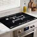 Stove Top Cover- Mat for Electric Stove Protector with Anti-Slip Rubber Coating Dish Drying Mats Scratch-Resistant (Black board, 30" x 21")