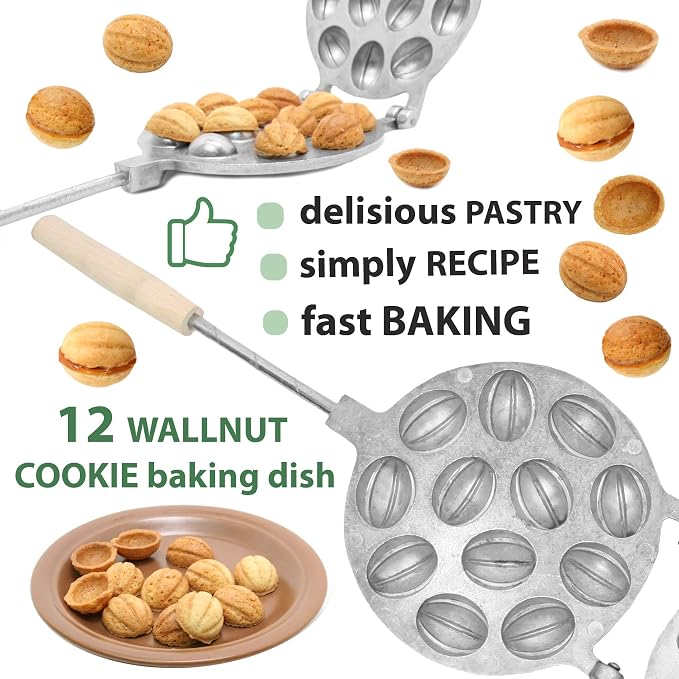 Walnut Cookie Mold Maker 12 - Oreshki Mold Maker - Walnut Cookie Molds - Орешница Russian - Oreshki Maker