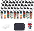 48 Pack 20oz Sublimation Tumblers Bulk, Flat Edge Sublimation Tumbler Blank, Skinny Straight Stainless Steel Blanks Cups with Individual Box(48, HANDLE LID B)