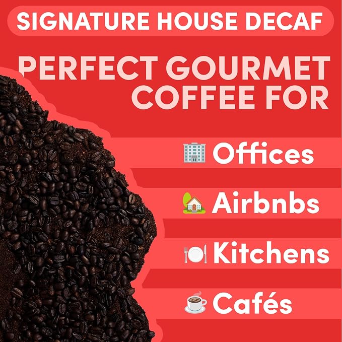2 lb Decaf Dark Roast Whole Bean Coffee | Strong Low Acid Decaffeinated Coffee Beans | Bulk Whole Bean Decaf | Specialty Grade | 32 oz