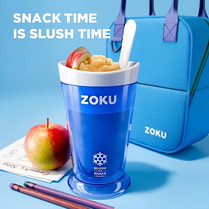 ZOKU Original Slush and Shake Maker, Compact Make and Serve Cup with Freezer Core Creates Single-Serving Smoothies, Slushies and Milkshakes in Minutes, BPA-free, Green