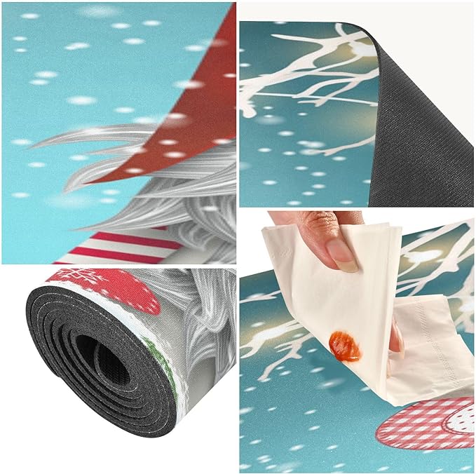 ALAZA Christmas Traditional Gnome Tomte with Red Heart Trivet Table Runner 40 Inches Long Trivet for Hot Pots and Pans/Hot Dishes,Table Protector Heat Up to 230F, Decorative Hot Plates