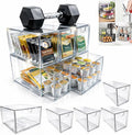 Coffee Pod and Tea Bag Organizer Drawer – Crystal-Clear Acrylic Tea Bag Drawer, Easy to Clean & Stackable for K-Cups, Tea, Sugar Packets in Office, Gym & Kitchen Cupboard (5-Pack)