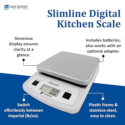 Carlisle FoodService Products SCDG13LP Low-Profile Digital Food/Kitchen Scale, 13lb Capacity