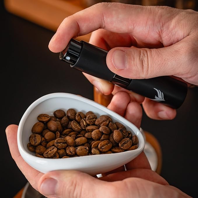 Coffee Bean Cellar and Dosing Cup Set Single Dose Coffee Bean Storage with Espresso Dosing Cup and Coffee Spritzer
