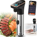 1300W Sous Vide Cooker, WIFI Sous Vide Machines for Beginner & Profession | IPX7 Waterproof, 6 One-Touch Presets, Precision Immersion Circulator, Quiet & Fast Heating, APP Recipes Timer