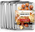 Eatex Aluminum Baking Sheet Set, 6 Pack Cookie Sheet Set, 18” x 13” Steel Baking Pan Set, Quality Cookie Sheets for Baking Nonstick, Half Sheet Baking Pans Set, Baking Sheets for Oven, Half Sheet Pan