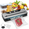 Vacuum Sealer for Food, Electric Food Vacuum Sealer Machine with Digital Display, 8 Preset Modes, Built-in Cutter, Includes 3 Food Storage Containers & Full Starter Kit