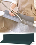 DEARCUS Kitchen Sink Splash Guard 23 Inch – Soft Silicone Water Shield Keeps Clothes & Countertops Dry, Strong Suction Non-Slip, No More Wet Sleeves or Sore Arms – Dishwasher Safe (Deep Green)