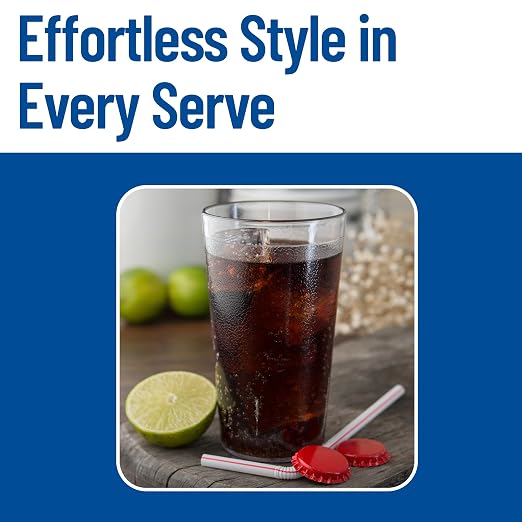 Carlisle FoodService Products Restaurant Plastic Cups Reusable - 24 Cups Set, Pebble Textured Water Tumbler Set for Home Kitchen Diner, Stackable Durable Shatter-Resistant Design - 16 Ounces