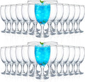 Patelai Set of 30 Water Goblet, 16 oz Clear Drinking Glasses Bulk Dishwasher Safe, Stemmed Water Glass for Juice Wine Beer Tea Sangria Cold Beverages, Reusable Glassware for Home Party Restaurant