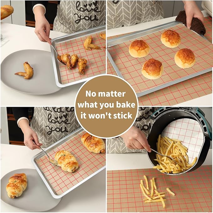 Silicone Baking Mat Roll 12IN*8FT Free Cutting, Non-Slip Pastry Mat, Non-Stick Reusable Air Fryer Liner, Oven Liners, Counter Mat, Freeze Dryer Mat, Easily Cut to Size Fit All Ovens Pans Tins Dishes