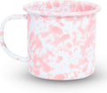 Crow Canyon Home Enamelware Mug, 12 Ounce, Pink/White Splatter (Single)