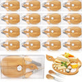 Nuogo 16 Set Wedding Bridal Shower Cheese Board Party Favors Wooden Mini Charcuterie Boards and Knives Set with Thank You Tags Bamboo Board Gifts for Guests Valentine Bridal Birthday Party(Apple)