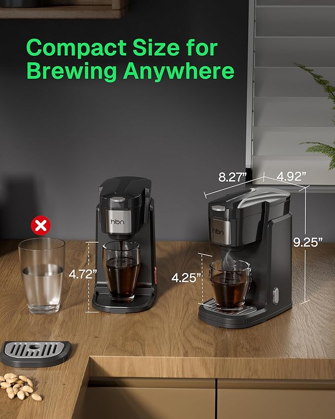 HBN Single Serve Coffee Maker for K-Cup + Tea 48-Count Sampler Variety Pack
