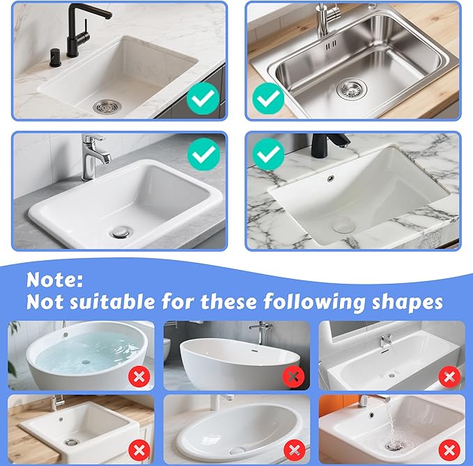 Silicone Sink Edge Protector 14", Kitchen Faucet Splash Guard with Suction Cups, Tilt and Cuttable Edge Guard, Multi-function Sink Accessories for Kitchen, Bathroom, Steel, Granite, Quartz Countertop