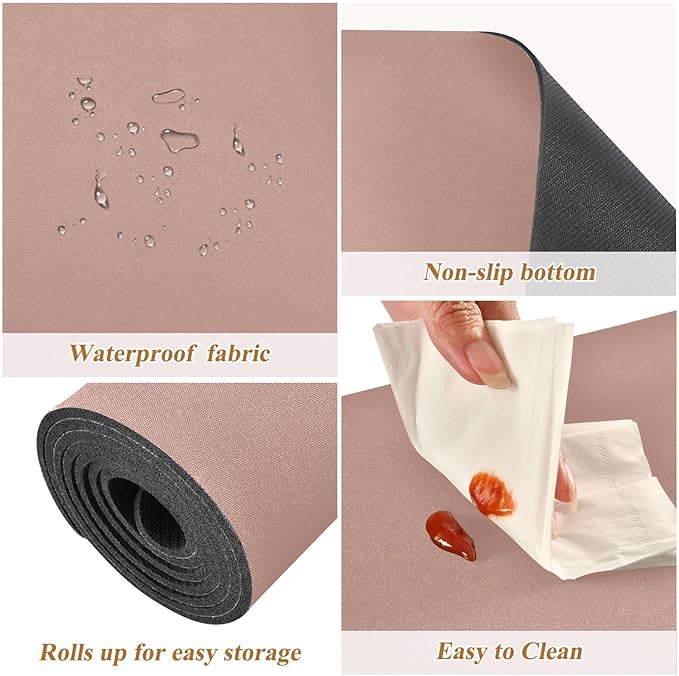 Rose Gold Trivet Table Runner for Hot Dishes Plates Heat Resistance Pot Holders Anti-Slip Hot Pad Mats 11.8 * 39.4 Inches