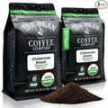 The Bean Organic Coffee Company Christmas Roast, Dark Roast, Ground Coffee, 16-Ounce Bags (Pack of 2),Café molido tostado organico