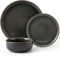 Plates and Bowls Sets,12 Pieces Round Porcelain Dinnerware Sets,Dishes, Plates, Dishware Sets,Chip Resistant Ceramic Dish Set Dining Dinner Ware Service for 4