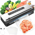 Vacuum Sealer Machine, Fast-Compact Food Sealer with Bags Storage, Build-in Cutter, Ideal for Sous Vide and Airtight Food Storage, Dry&Moist Modes (Silver)