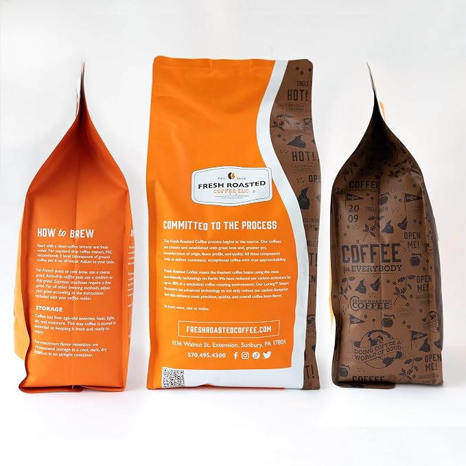 Fresh Roasted Coffee, Ethiopian Yirgacheffe Kochere Whole Bean Coffee, Medium Roast, Kosher, 5 lb (80 oz)