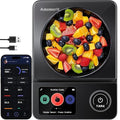 Smart Food Kitchen Scale with Nutritional Calculator, Timer, 0.1g High Precision Kitchen Scale, Free App with 27 Nutrients Tracking, Digital Grams and Ounces for Weight Loss,11lbs/5kg (Black)