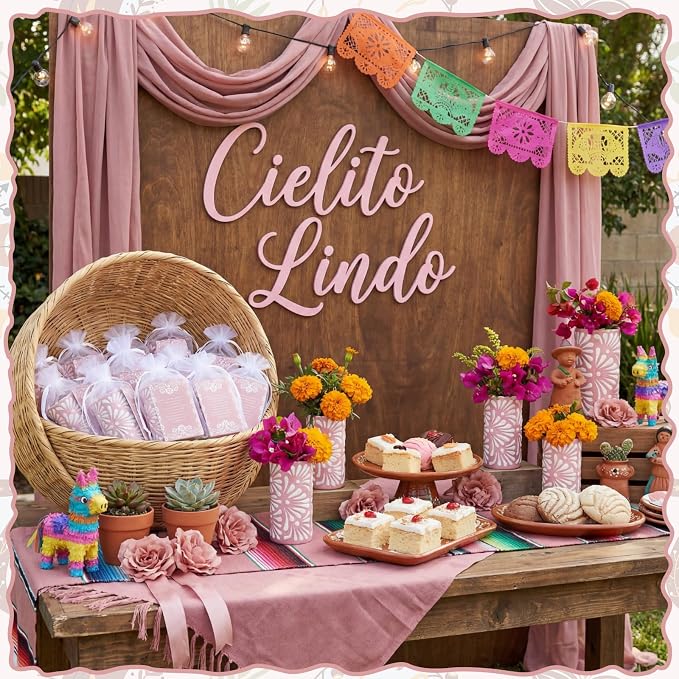 12 Set Cielito Lindo Party Favors Mexican Tequila Shot Glasses Mexican Pottery Gift Mugs for Tequila Lover Favors Birthday Party Supplies (Pink, Handleless)