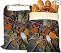 Bread Bags for Homemade Bread- Colourful Various Herbs 2 Pack Linen and Beeswax Sourdough Storage Bags, Reusable Keeper, Keeps Breads Fresh Longer, Gifts for Bakers