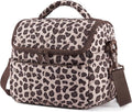 BAGSMART Insulated Lunch Bags for Women, Cute Quilted Lunch Box, Lightweight Puffy Padded Waterproof Lunch Tote, Reusable Lunch Cooler for Work Picnic Travel, Leopard