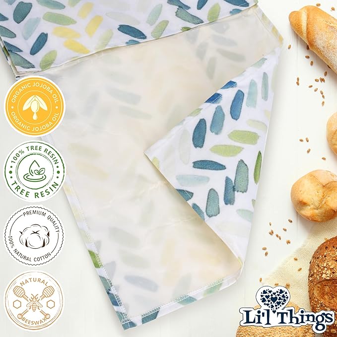 Sourdough Bread Bag – Reusable Beeswax Bread Storage Bags 2.0 (2 Sizes) for Homemade & Artisan Loaves, Cotton-Lined Bread Keeper, Plastic-Free Kitchen Storage – Paintbrush