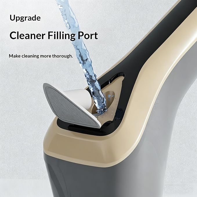 Electric Spin Scrubber, Full-Body Spray Cleaning Solution Waterproof Bathroom Electric Scrubber with LCD Display, Cordless Cleaning Brush Scrubber for Bathroom and Kitchen Cleaning