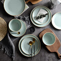 Melamine Dinnerware Sets, Plates and Bowls Sets 12 Pcs, Melamine Plates, Dish Set for 4, Unbreakable Dinnerware Set for Party, BPA Free, Suitable Indoors and Outdoors (Mint Green)