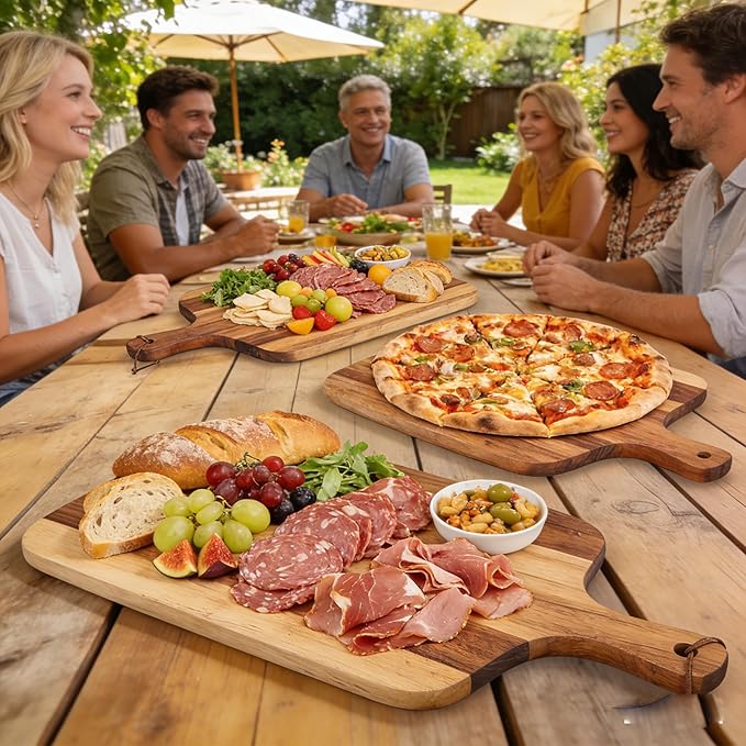 24 Pcs Bamboo Cutting Board Set with 24 Pcs Cheese Knives, 11" x 5" Individual Charcuterie Boards, Blank Laser Engraving Boards & Butter Knives Bulk Set, Perfect for Kitchen, Gifts, Home Decor