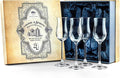GLASSIQUE CADEAU Cognac, Brandy, Tequila and Dessert Wine Snifter Glasses | Set of 4 Small Tasting Tulip Copitas for Sipping Spirits, Madeira, After Dinner Drinks