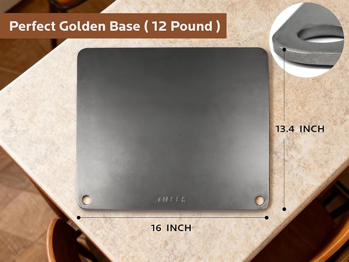 OLEEK Pizza steel Sheets for oven - Metal baking steels sheets for oven - Pizza steels 16x13.4 inches - Steel stone for oveens - Baking's pro pizzaa - Baking's stone