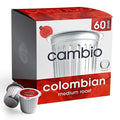 Cambio Roasters Colombian Medium Roast Organic Coffee Pods - The Only Organic Recyclable Aluminum Coffee Pods, Small Batch Roasted, Keurig® Compatible, Bold Flavor & Longer Lasting Freshness, 60 Count