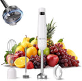 Cordless Immersion Hand Blender (Stick Blender) – Smooth, Controlled Blending for Everyday Cooking, 12V Brushless Motor, Pressure-Sensitive Variable Speed, USB-C Rechargeable, Easy-Clean (White)