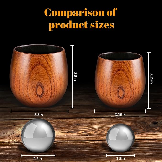 GENUINED 11oz Charred Wooden Bourbon Drinking Glass, Old Fashioned Smoke Whiskey Glasses Set of 2, Gifts for Men